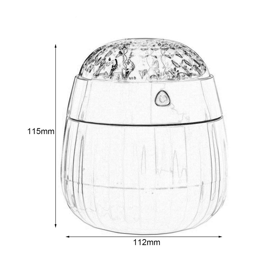 Máy tạo độ ẩm không khí 380ml Máy chiếu LED Máy khuếch tán tinh dầu siêu âm điện