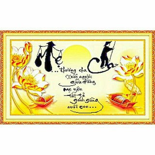 Tranh đính đá 5D , Tranh Cha mẹ đính đá