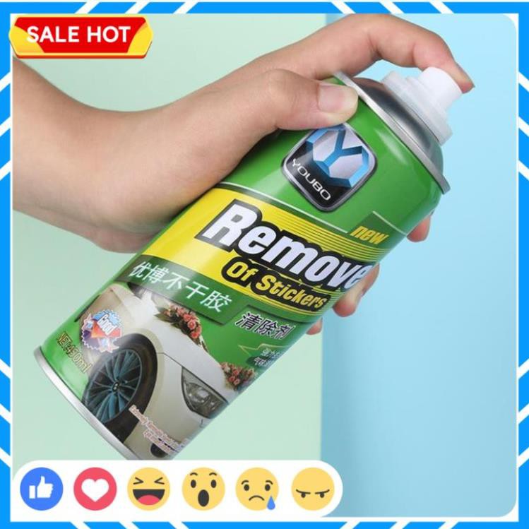 Chai Xịt Tẩy Keo, Nhưa Đường, Băng Dính, Vết Bám Khó Rửa Trên Xe Máy, Ô Tô Remove of sticker 450ml