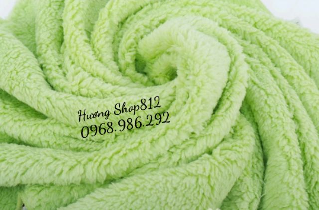 Chăn nỉ lông cừu cotton mềm 2 lớp cho bé/ nhiều màu