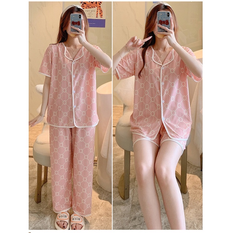 PIJAMA NỮ (KHÔNG MẶC BẦU ) Mặc Nhà SAQ284 set 3 món
