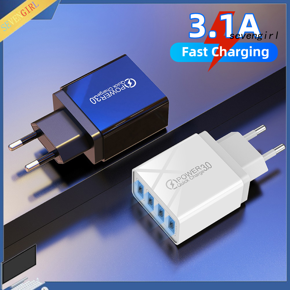 Củ Sạc Nhanh Qc 3.0 48w 4 Cổng Usb Cho Iphone