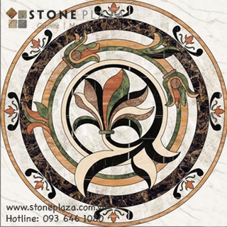 ĐÁ HOA VĂN TỰ NHIÊN HÌNH TRÒN DẢI LỤA (SILK BAND CNC ART GRANITE & MARBLE)