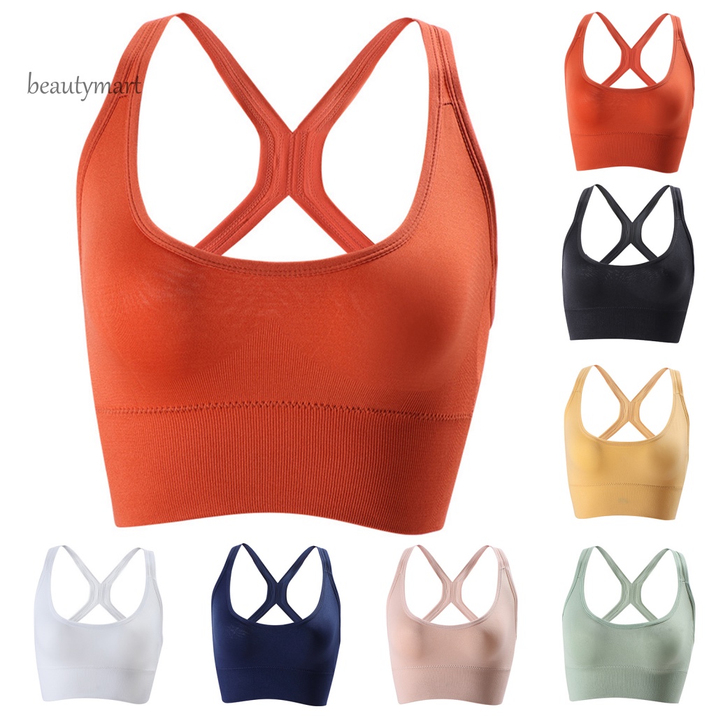 Áo Bra Thể Thao Không Gọng beautymartm1 Chất Liệu Thấm Hút Khô Thoáng Nhanh Chóng