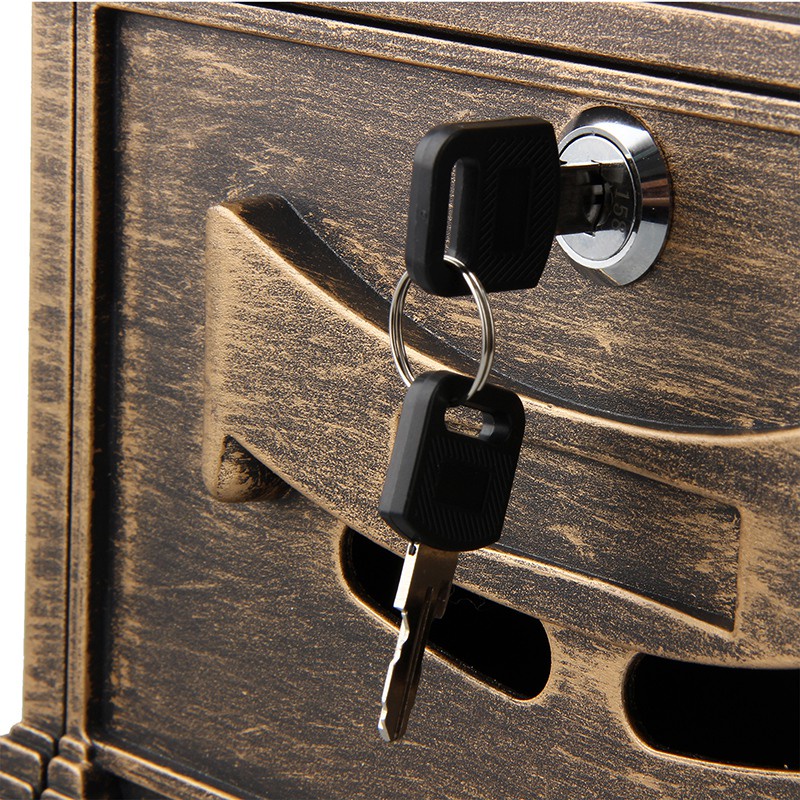 Hộp Thư Bằng Thép Không Gỉ Gắn Tường Có Khóa Chữ El: Đồng