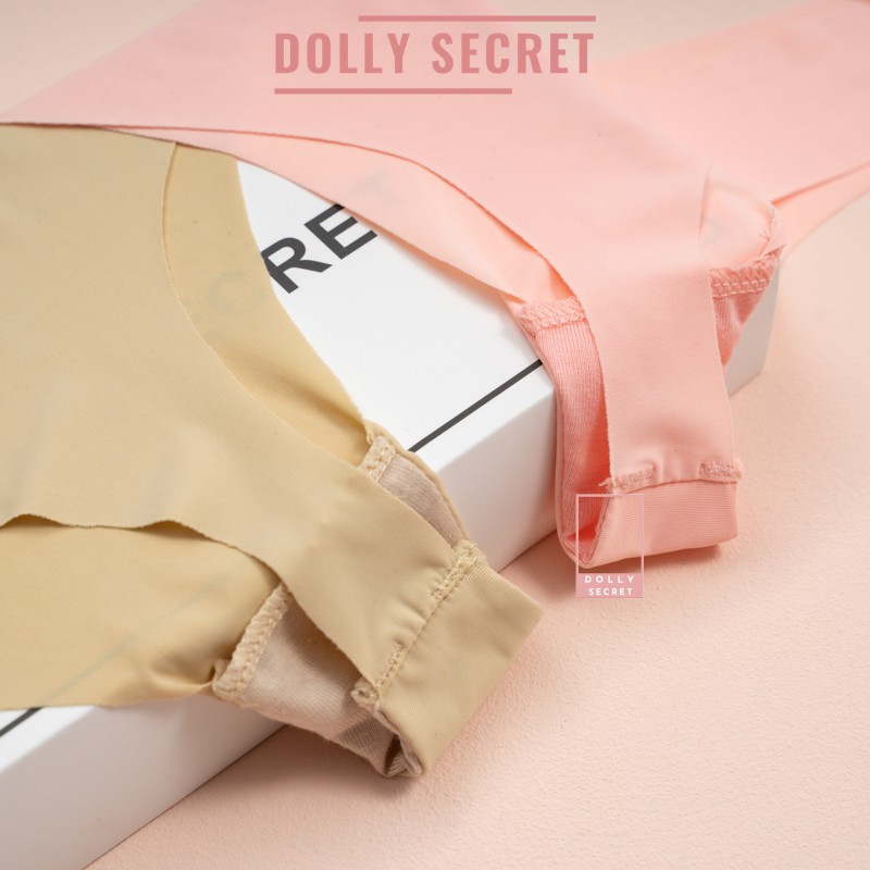 Quần lót lọt khe đúc su thun lạnh không viền siêu mỏng siêu mát sexy quyến rũ cao cấp cho nữ DOLLY SECRET QL018