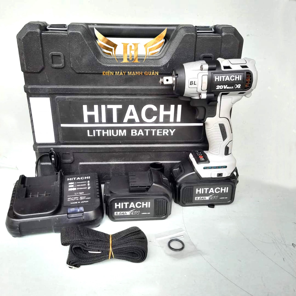 Máy Siết Bulong HI.TA.CHI 20V, 3 Đèn Led Trợ Sáng Loại Không Chổi Than, Motor Bruschless