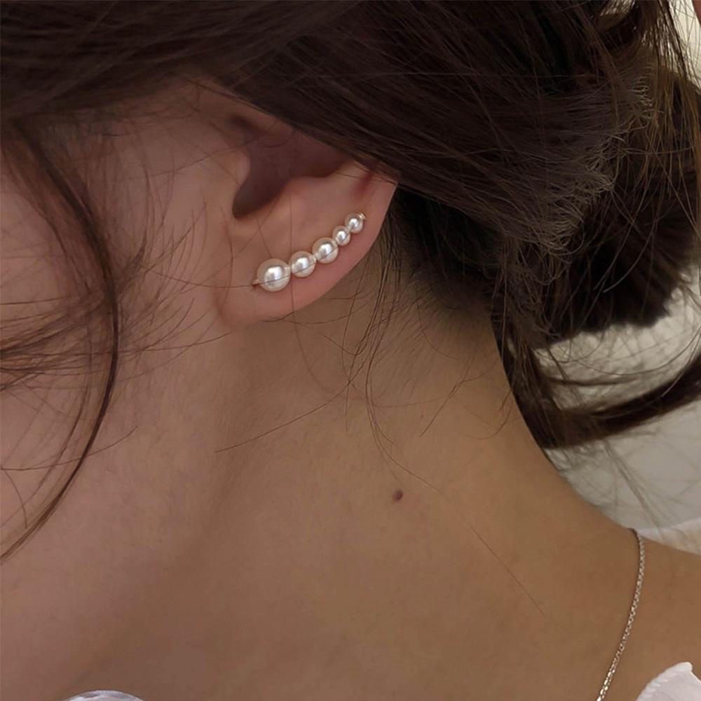 Khuyên Tai Dạng Kẹp Họa Tiết Hình Học Phong Cách Vintage Thanh Lịch Cho Nữ