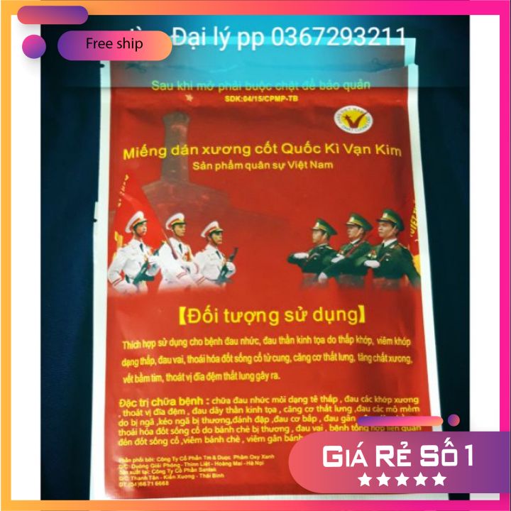 Miếng dán quốc kì vạn kim (chuẩn 6 lính)