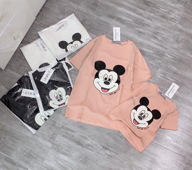 YY - ÁO ĐÔI MICKEY CỘC TAY CHO MẸ VÀ BÉ MÃ 4356