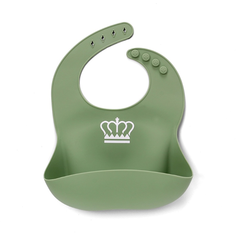 Yếm Ăn Silicone Cấp Thực Phẩm Không BPA Chống Nước Có Thể Điều Chỉnh Cho Bé Sơ Sinh