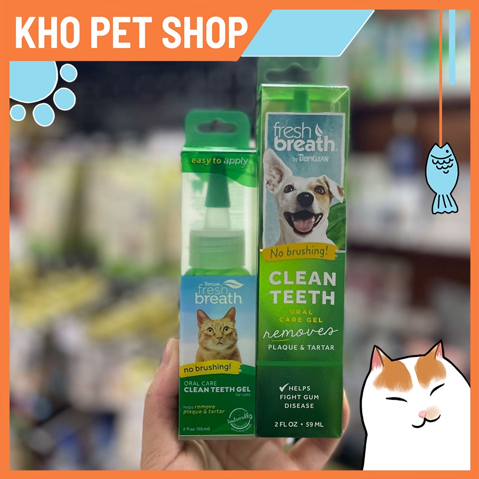 Gel làm sạch răng miệng cho chó mèo Fresh Breath (59ml)