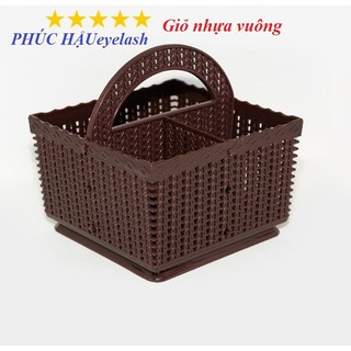 Giỏ nhựa vuông, giỏ đựng phụ kiện nối mi