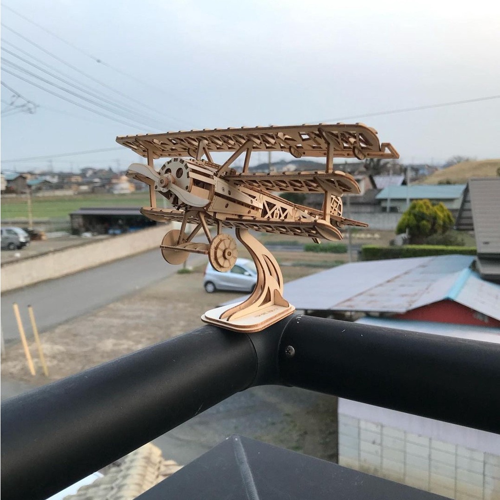 Mô Hình Gỗ 3D Lắp Ráp ROBOTIME Máy Bay Bi-Plane TG301