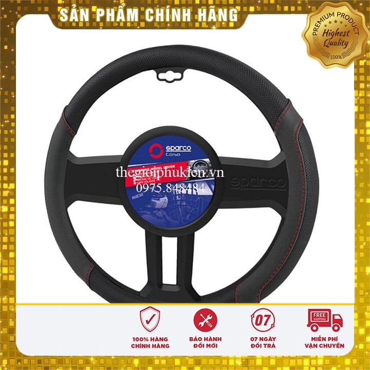 Bọc vô lăng Sparco SPC1113BK chính hãng {SIÊUKHUYENMAI}