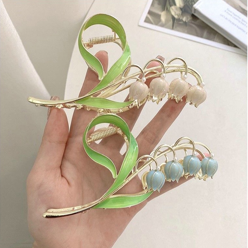 Kẹp Tóc Hình Hoa Phong Lan Vintage Lãng Mạn Cho Nữ