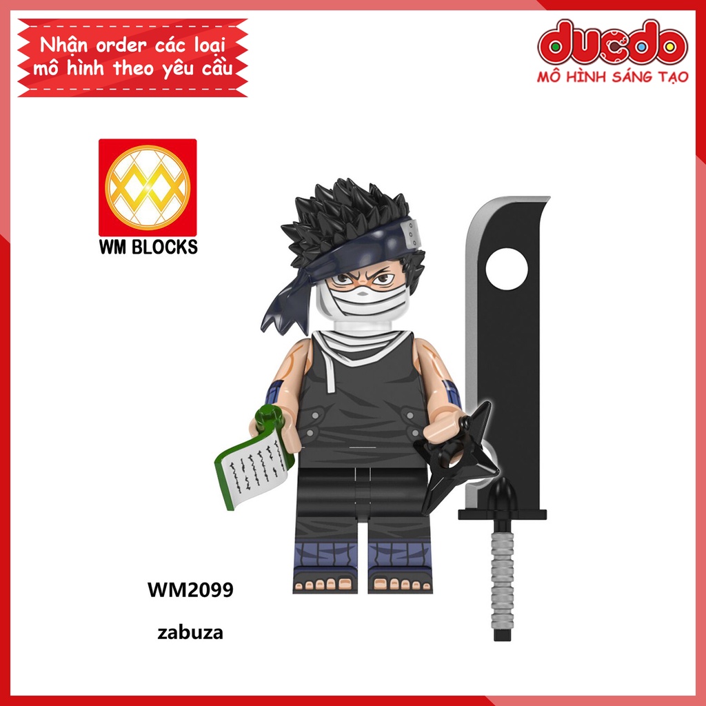 Minifigures các nhân vật Jiraiya, Haku, Zabuza trong Naruto - Đồ chơi Lắp ghép Xếp hình Mô hình Mini WM WM6107