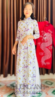 Áo dài hoa nhí