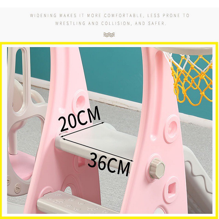 Cầu trượt xích đu 2in1 kích thước lớn tặng kèm bóng rổ