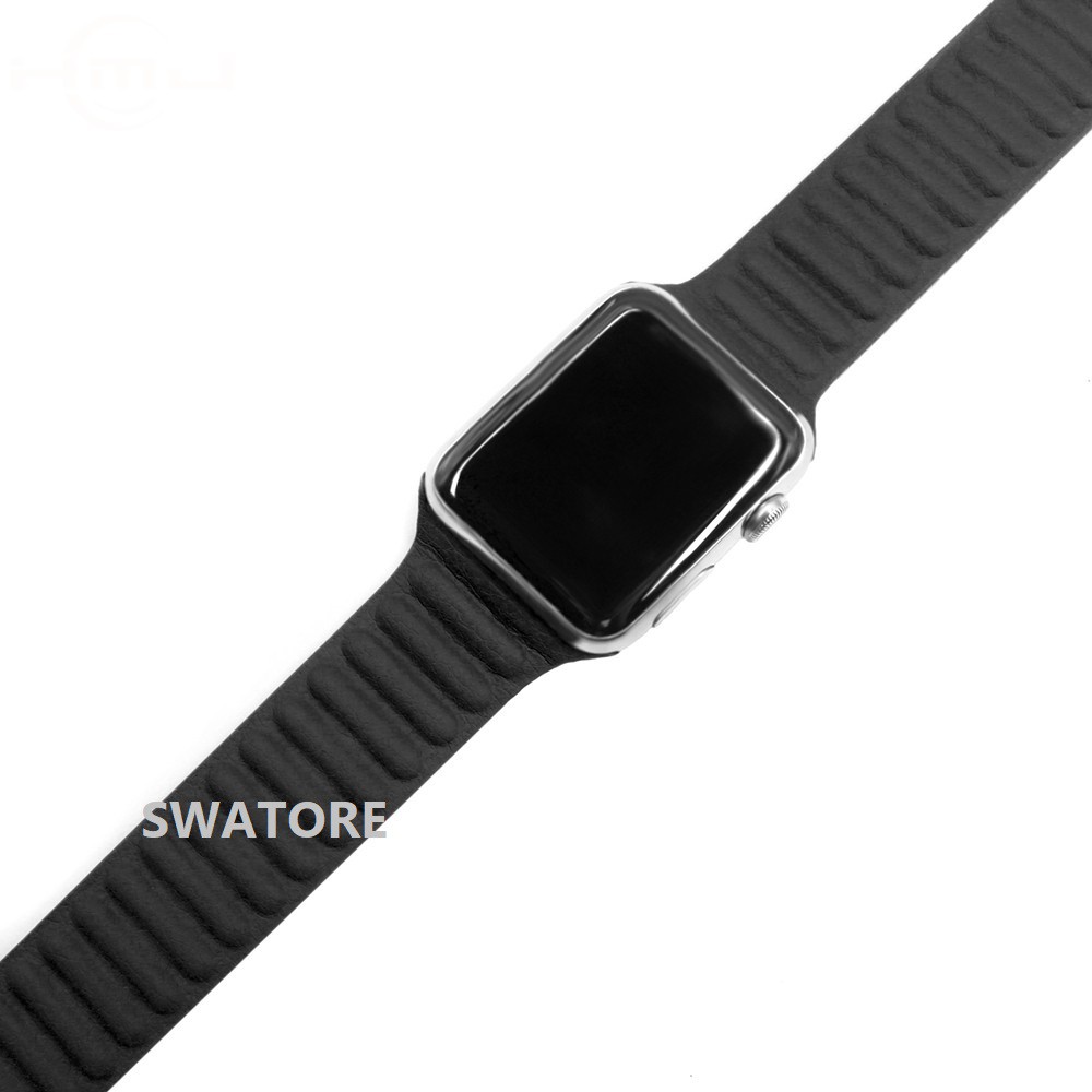 Dây Leather Link Apple Watch Series 6 , Watch SE , All Series . Dây da dính nam châm Cao cấp SWASTORE