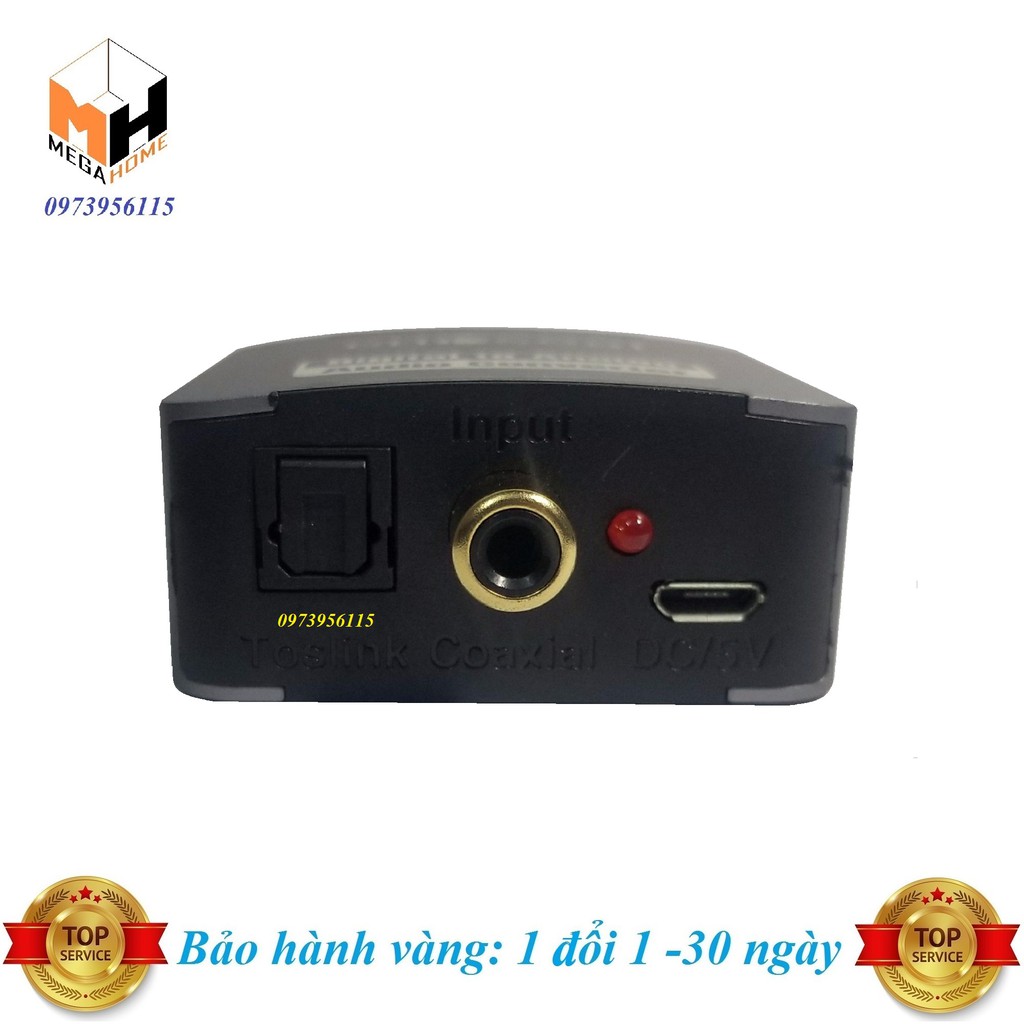 Bộ chuyển đổi âm thanh optical to analog CHOSEAL ( tặng kèm dây cáp quang )