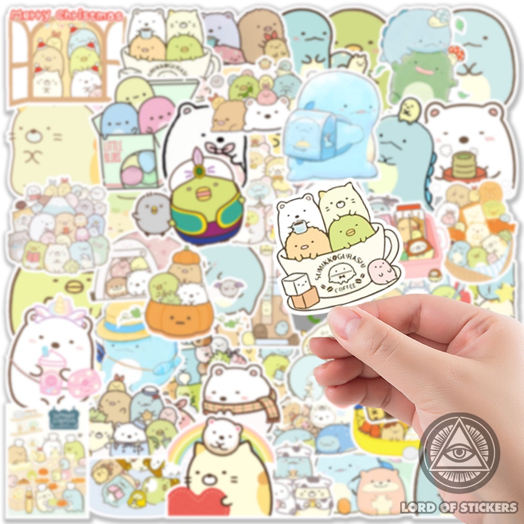 Set 50 Nhãn Dán Sticker Cute Phong Cách Hoạt Hình Dễ Thương Chống Thấm Nước Trang Trí Mũ Bảo Hiểm, Ván Trượt, Vali, Sổ