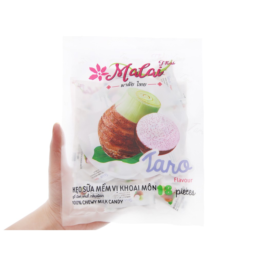 Kẹo sữa mềm hương khoai môn Malai Thai gói 67g - Đồ ăn vặt Thái bán chạy