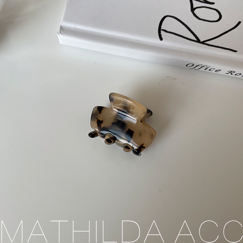 Kẹp Tóc Mini Họa Tiết Đá Cẩm Thạch / Hình Chữ Nhật Dễ Thương Phong Cách Hàn Quốc