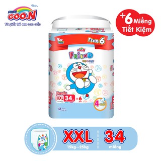 Tã Quần Goon Friend Doremon Gói Cực Đại XXL34 (34 miếng)+ tặng thêm 6 miếng tiết kiệm hơn (pack mới) 