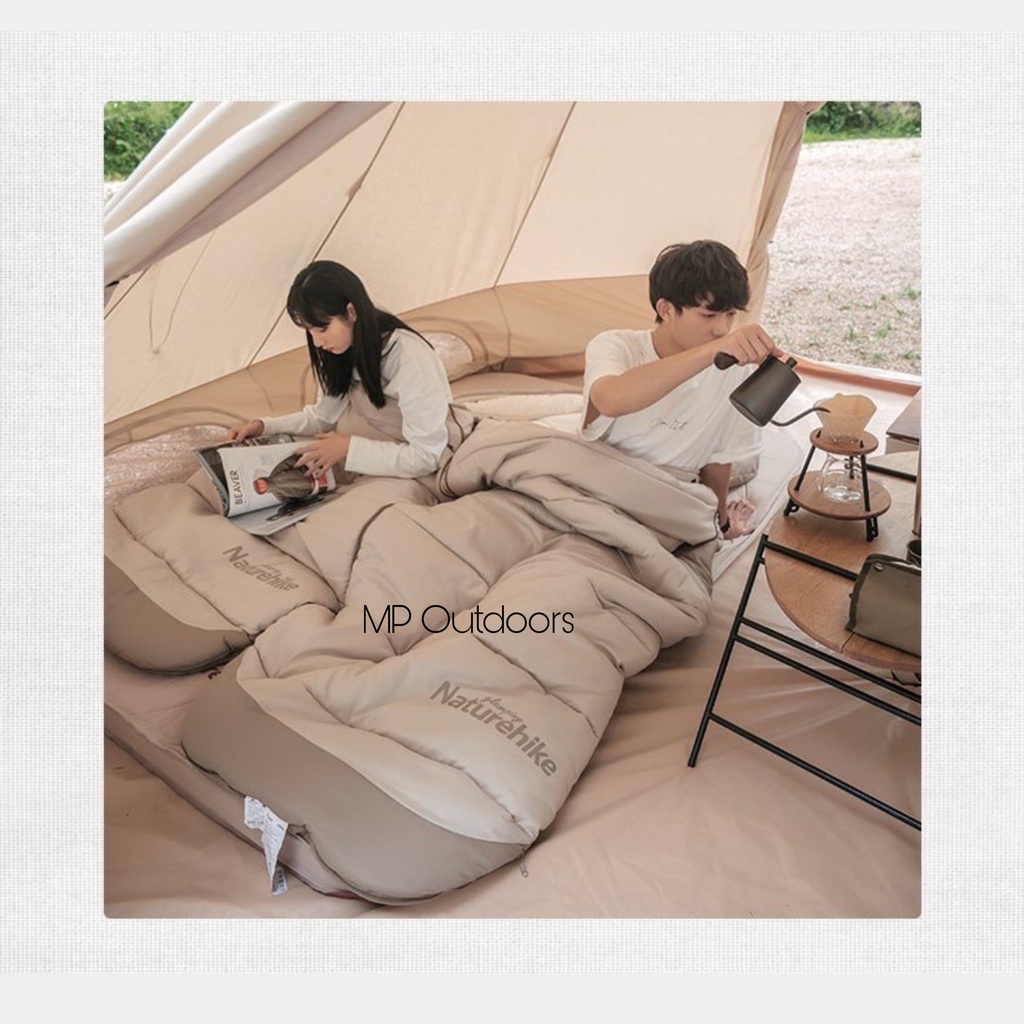 TÚI NGỦ COTTON CÓ MŨ SIÊU RỘNG NH21MSD11 NATUREHIKE GLAMPING DU LỊCH DÃ NGOẠI CẮM TRẠI CAMPING OUTDOOR CÂU CÁ LEO NÚI