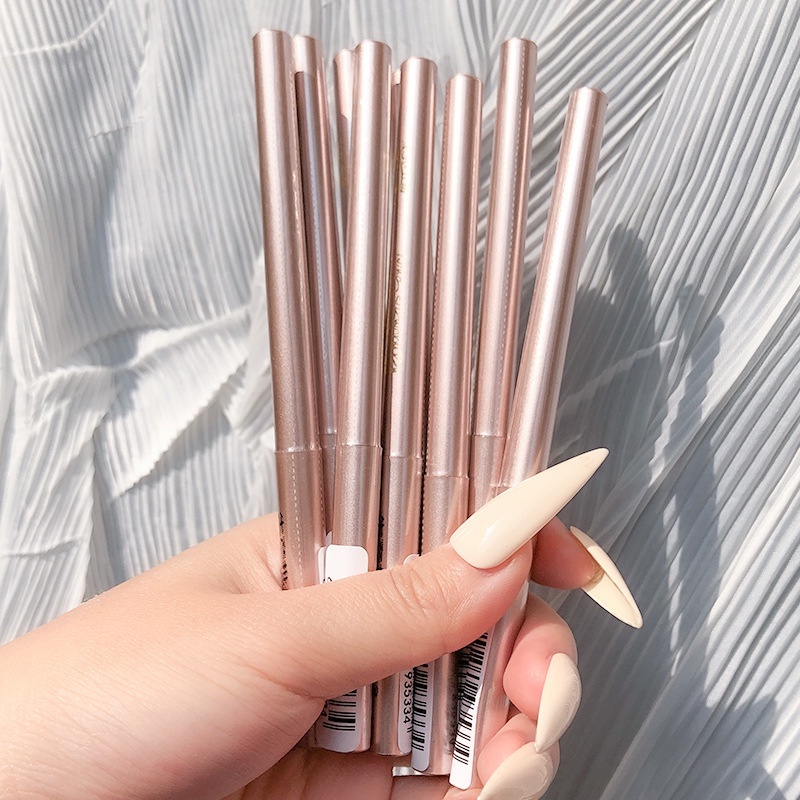 Bút bắt sáng ánh nhũ lấp lánh trang điểm mắt Glitter eyeshadow stick highlighter pen beginner pearlescent eyeshadow pen waterproof champagne gold does not smudge and does not take off -beauty