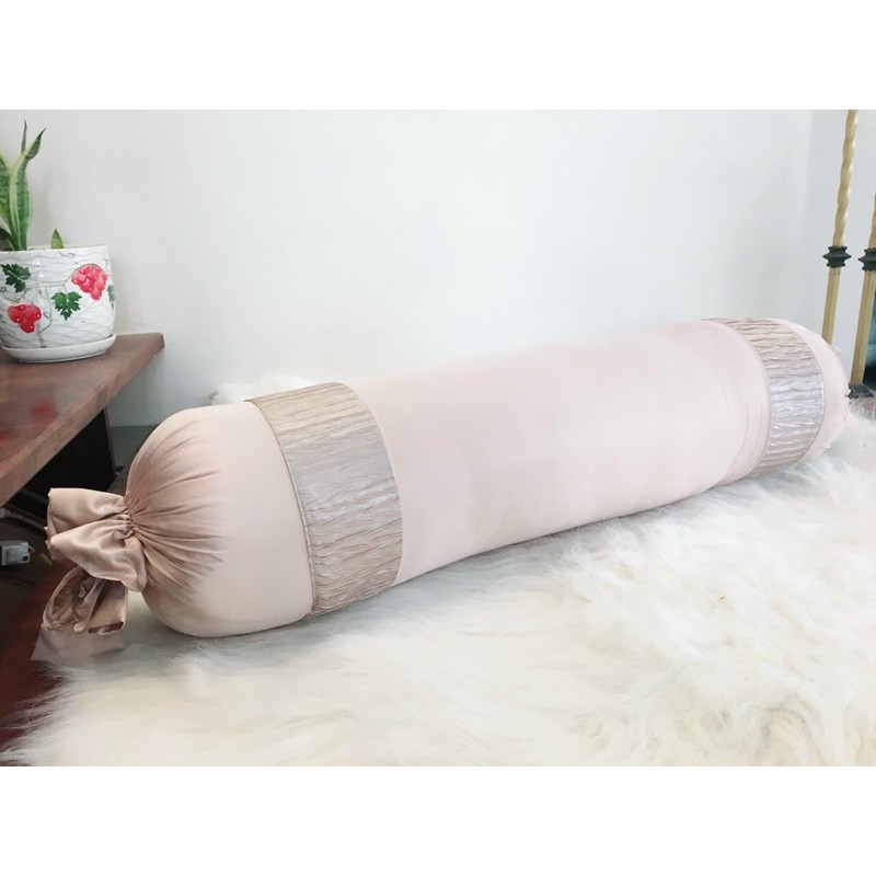 Vỏ gối ôm lụa luxury size 35x1m