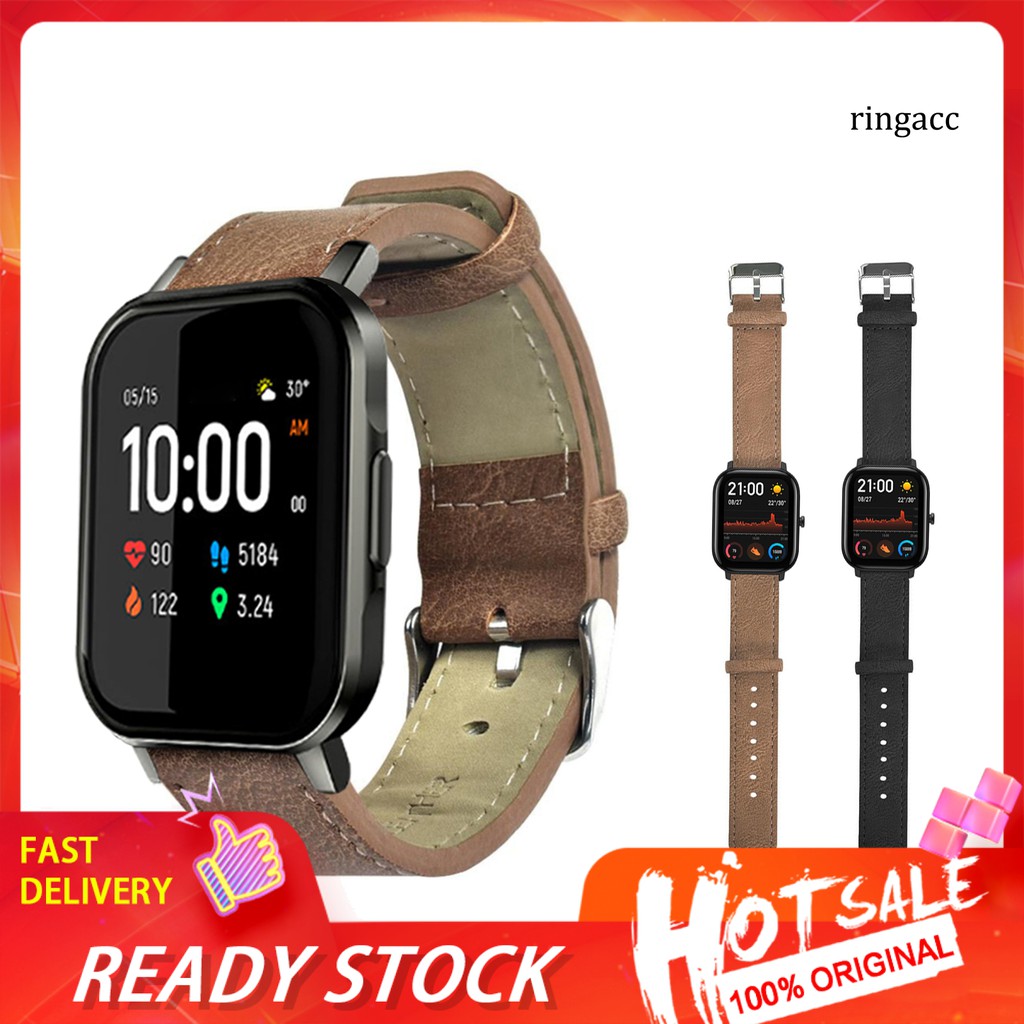 HAYLOU Dây Đeo Đồng Hồ Giả Da Phong Cách Cổ Điển Dành Cho Xiaomi Amilou Ls02