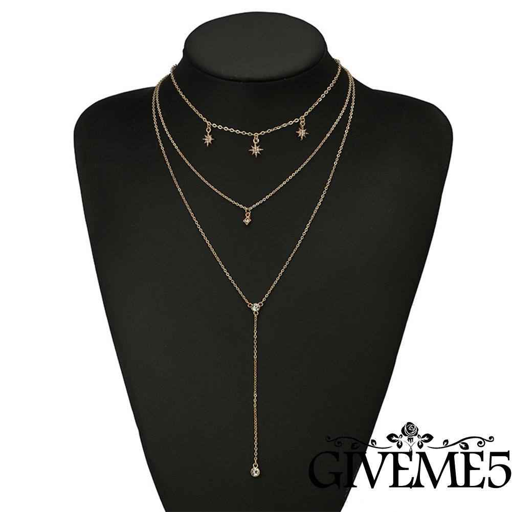 Dây chuyền hợp kim phối nhiều lớp thời trang dành cho nữ