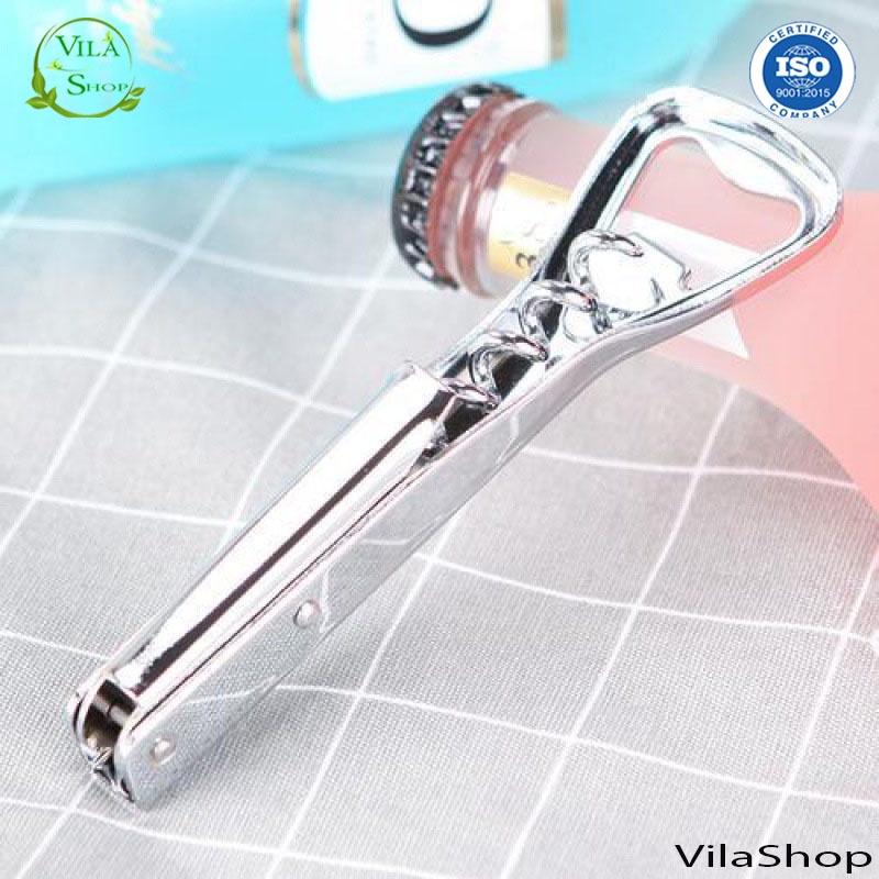 Dụng Cụ Khui Bia, Bật Lắp Chai, Mở Rượu Vang, Sâm Panh Đa Năng Tiện Lợi, Chất Liệu Thép Không Gỉ An Toàn