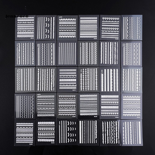 [Hàng mới về] Bộ 30 tấm hình dán họa tiết ren 3D trang trí móng tay nghệ thuật