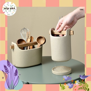 Hộp đựng thìa đũa bằng gốm sứ phong cách Nhật tối giản