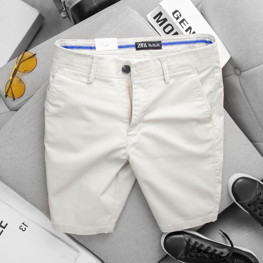QUẦN SHORT KAKI NAM MAU TRANG CO GIÃN CAO CẤP SUMI021