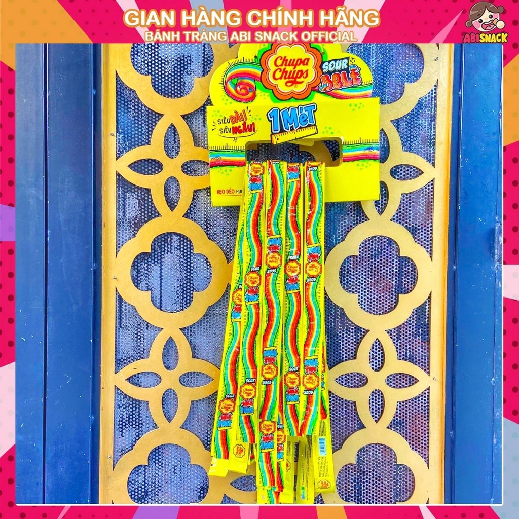 Kẹo dẻo Chupa Chups Cầu Vồng Sour Belt DÀI TẬN 1 MÉT chua chua ngọt ngọt