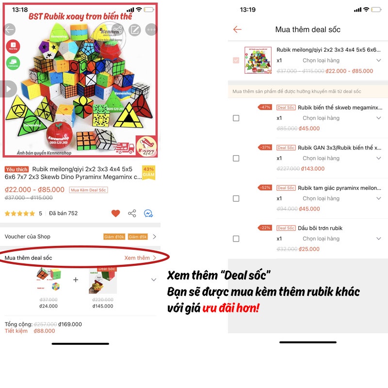 Rubik biến thể skweb megaminx pyraminx ivy mastermorphix đủ loại chính hãng Meilong Qiyi