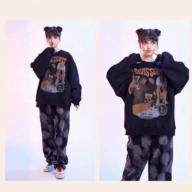 Áo hoodie travisscott form rộng sweater nỉ bông cao cấp dài tay hottrend 2022 | BigBuy360 - bigbuy360.vn