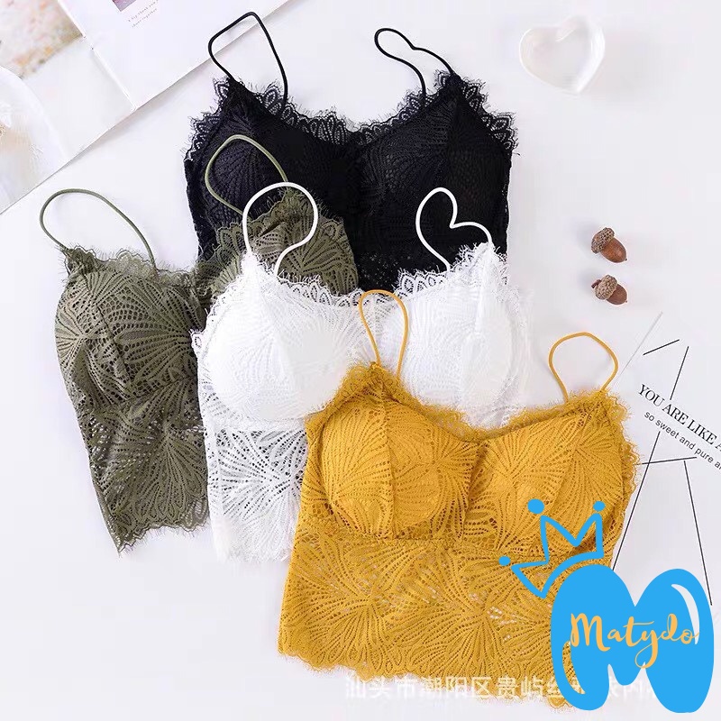 Áo bra ren dây mảnh cao cấp MATYDO  nâng ngực không gọng freesize 40-60kg BR02