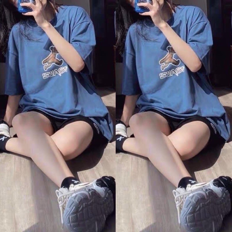 Set Bộ Quần Ao Gấu Nâu Teddy Màu Xanh Siêu Hot Trend Form Rộng Ulzzang - Unisex