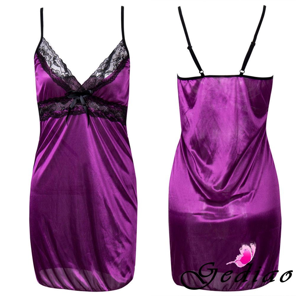 Áo choàng ngủ nữ vải satin phối ren quyến rũ | BigBuy360 - bigbuy360.vn