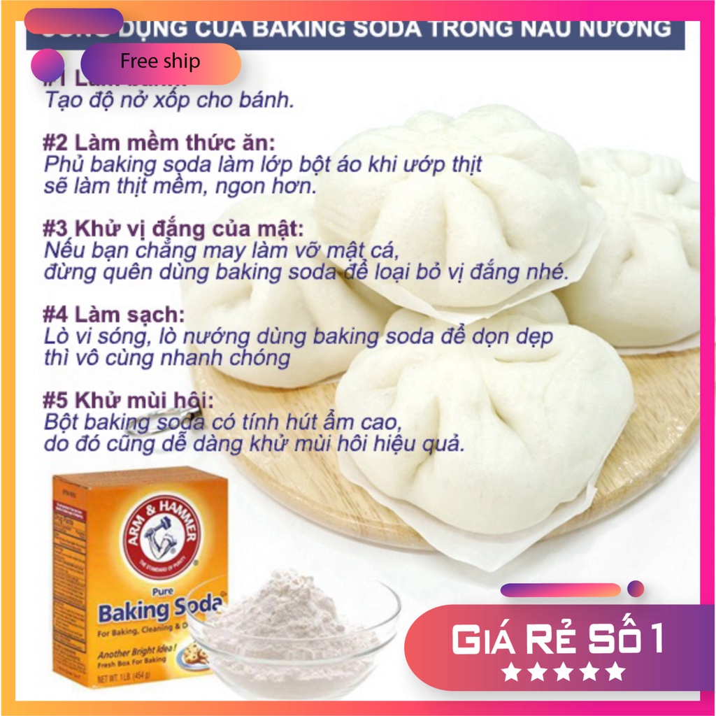 [FREESHIP] Bột Baking Soda Đa Công Dụng 454Gram Nhập Khẩu Mỹ