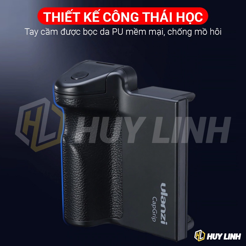 Tay cầm chụp ảnh cho điện thoại tích hợp bluetooth Ulanzi CapGrip 3 In 1 chắc chắn và chống rung