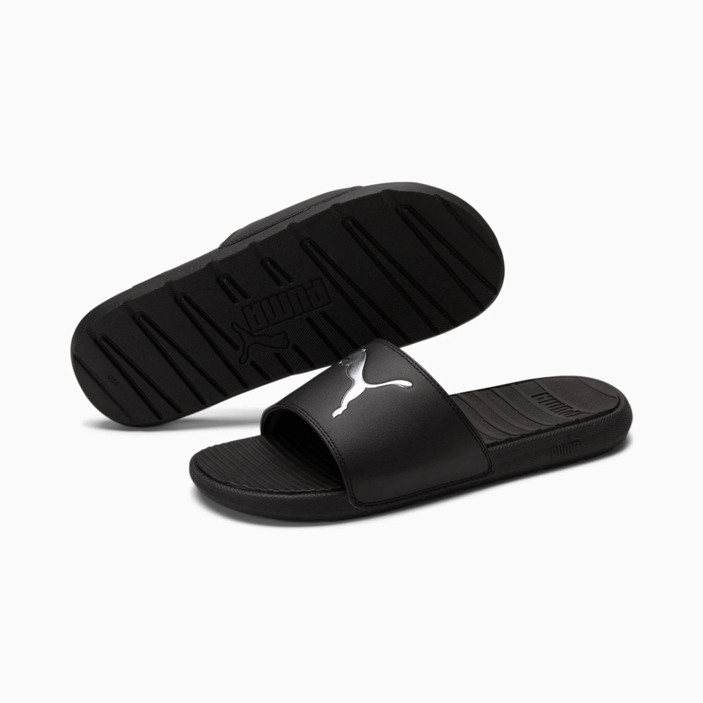 [CHÍNH HÃNG] DÉP PUMA COOL CAT - ĐEN BẠC - *BLACK SILVER* - Code: 381704 01