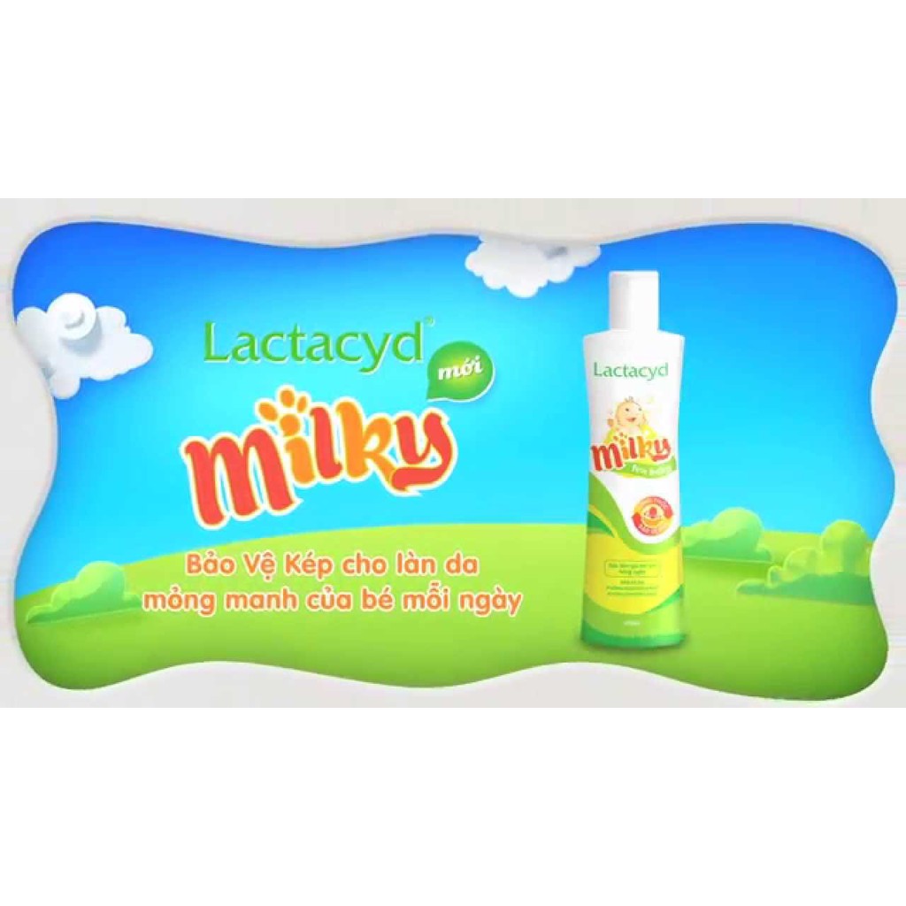 ✅(CHÍNH HÃNG) Sữa Tắm Gội Trẻ Em Lactacyd Milky 250ml