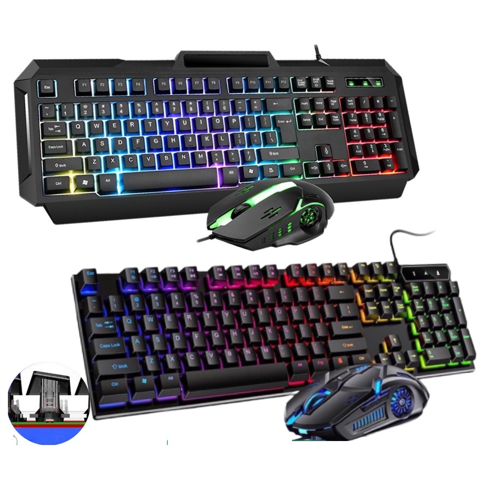 Bàn Phím Cơ Tặng Chuột Gaming V5 Pro Cao Cấp - Phong cách Gaming Esport cho không gian của bạn thêm rực rỡ