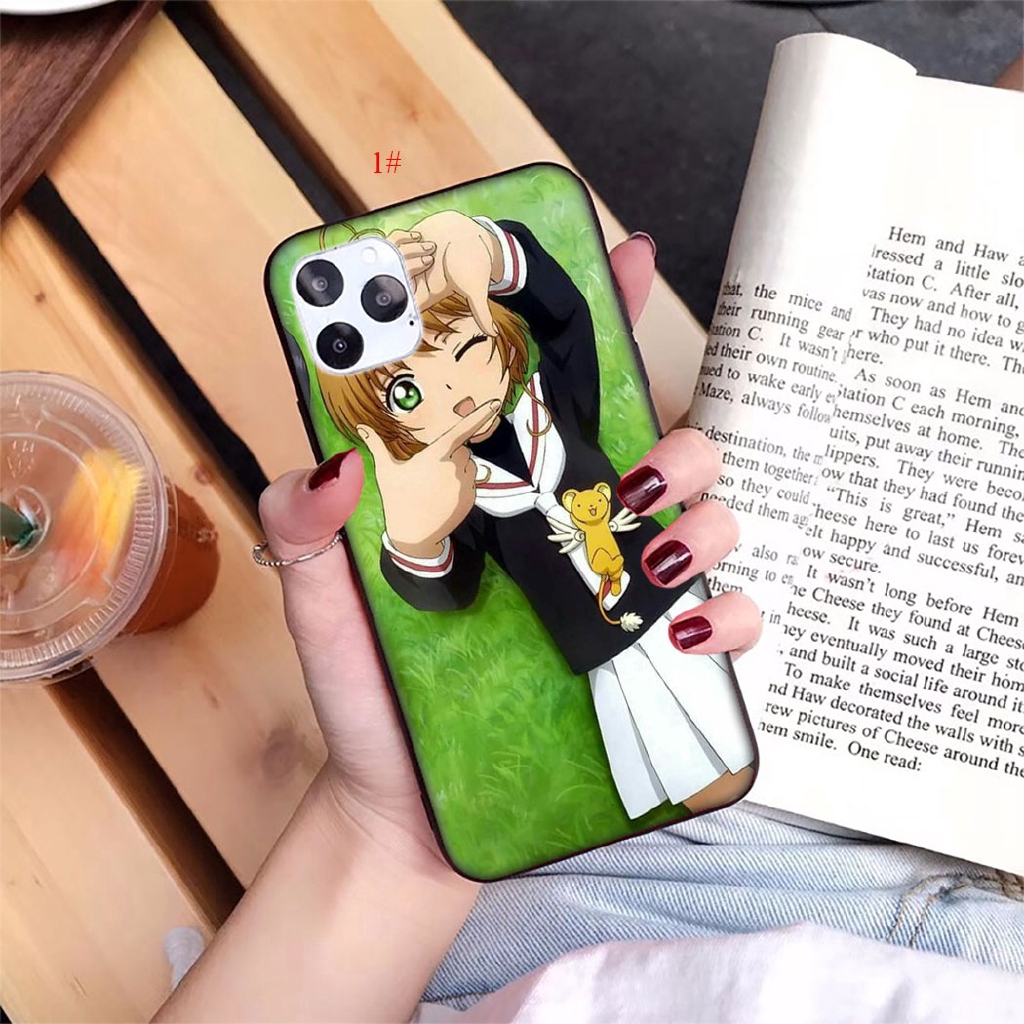Ốp điện thoại mềm họa tiết hoạt hình Thủ Lĩnh Thẻ Bài Sakura cho iPhone XR XS Max 11 Pro Max